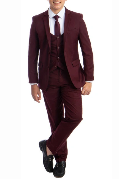 Shop Perry Ellis Solid 5-piece Set In Burgundy