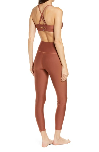 Shop Alo Yoga Airlift Intrigue Bra In Rust
