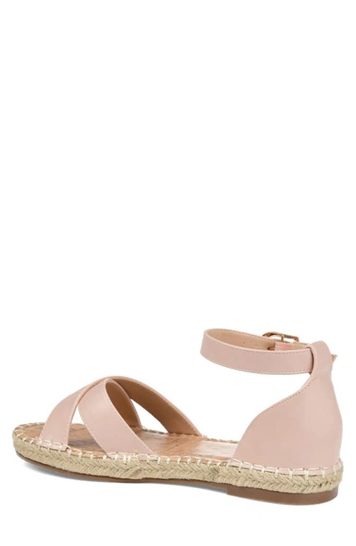 Shop Journee Collection Lyddia Ankle Strap Espadrille Sandal In Blush