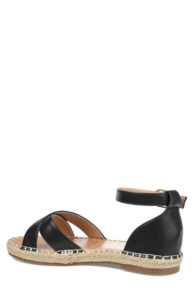 Shop Journee Collection Lyddia Ankle Strap Espadrille Sandal In Black