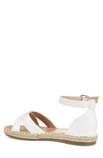 Shop Journee Collection Lyddia Ankle Strap Espadrille Sandal In White