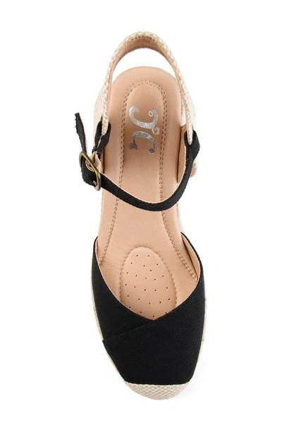 Shop Journee Collection Ashlyn Espadrille Wedge Sandal In Black