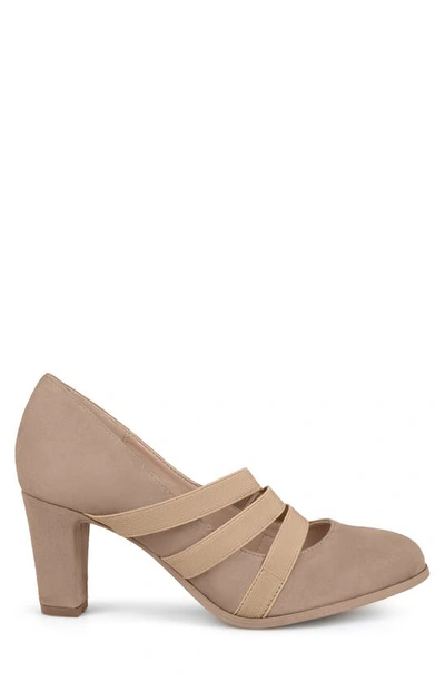 Journee Collection Journee Collectoin Loren Block Heel Pump In Taupe