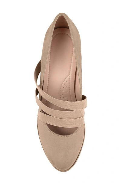 Shop Journee Collection Journee Collectoin Loren Block Heel Pump In Taupe