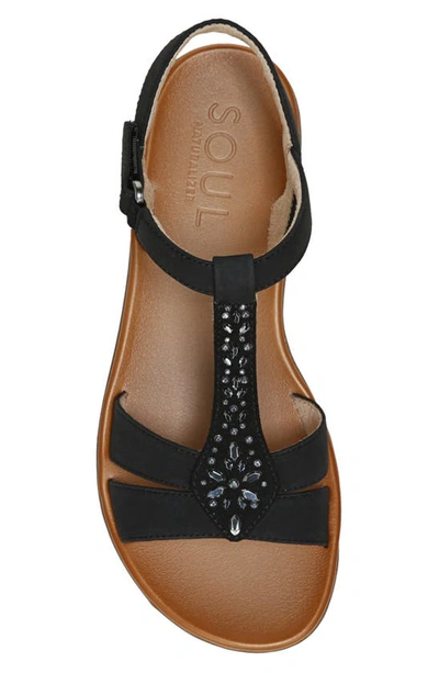 Shop Soul Naturalizer Summer Embellished T-strap Sandal In Black
