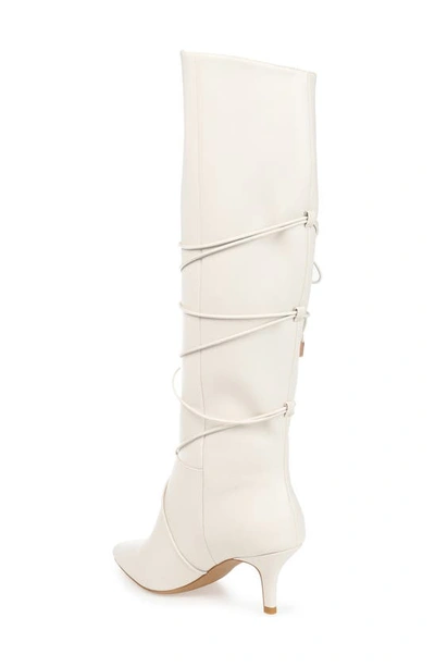Journee Collection Kaavia Wrapped Tie Tall Boot In Bone