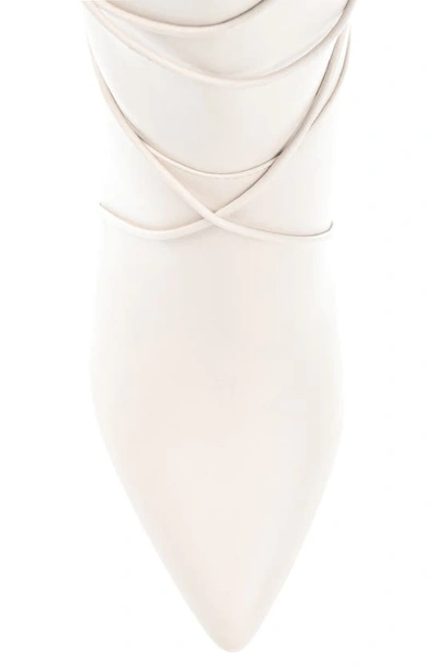 Journee Collection Kaavia Wrapped Tie Tall Boot In Bone