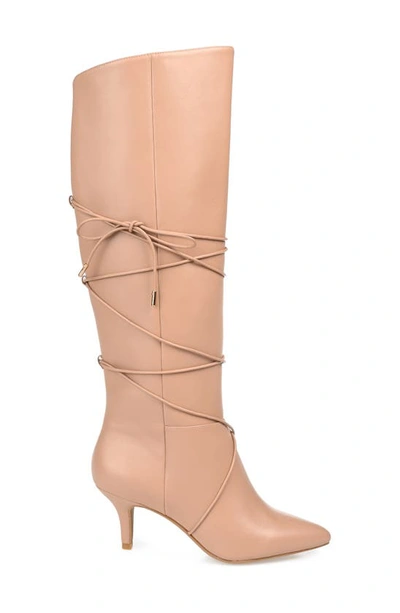 Journee Collection Collection Women's Tru Comfort Foam Wide Calf Kaavia Boot In Nude