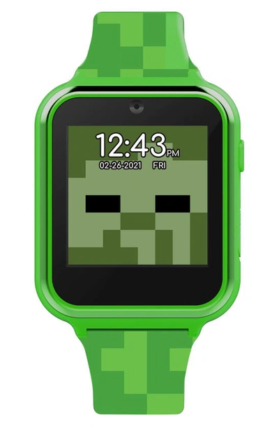 Shop Accutime Kids Minecraft Touchscreen Interactive Smart Watch In Green
