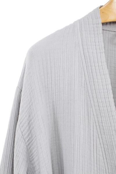 Linum Home Textiles Smyrna Hotel/spa Luxury Robe In Gray