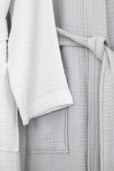 Shop Linum Home Textiles Smyrna Hotel/spa Luxury Robe In Gray