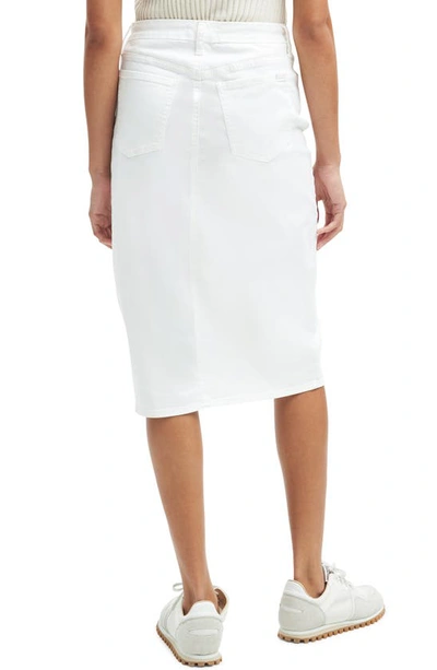 Shop Jen7 Denim Pencil Skirt In Clean White