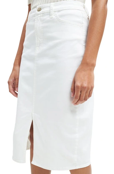 Shop Jen7 Denim Pencil Skirt In Clean White