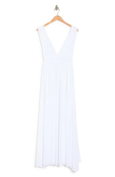 Shop Love By Design Athen Plunging V-neck Maxi Dress In Ivory