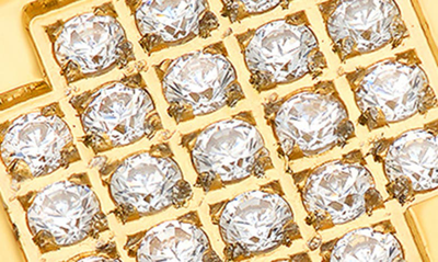 Hmy Jewelry Cz Cross Face Ring In Yellow