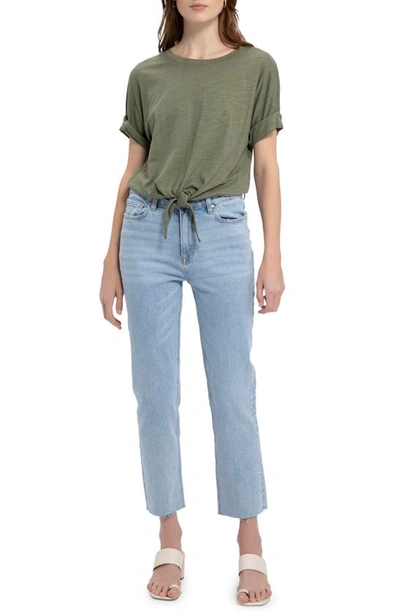 Shop Sanctuary All Day Tie Waist T-shirt In Trail Green