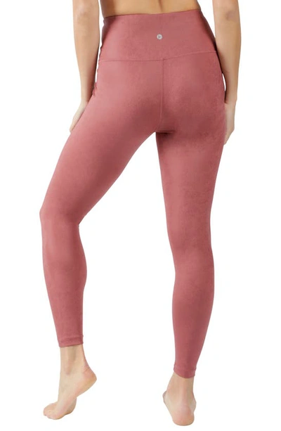 Shop 90 Degree By Reflex Faux Cracked Leather High Rise Ankle Leggings In Cracked Terracotta