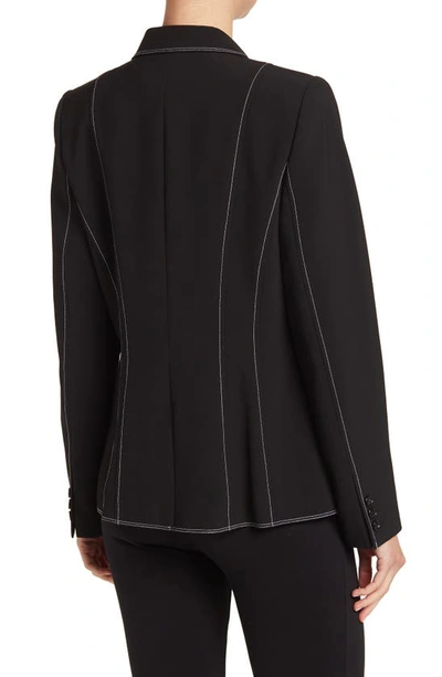 Shop Donna Karan Woman Double Breasted Blazer In Black