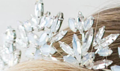 Shop Brides And Hairpins Honora Opal & Crystal Crown In Silver