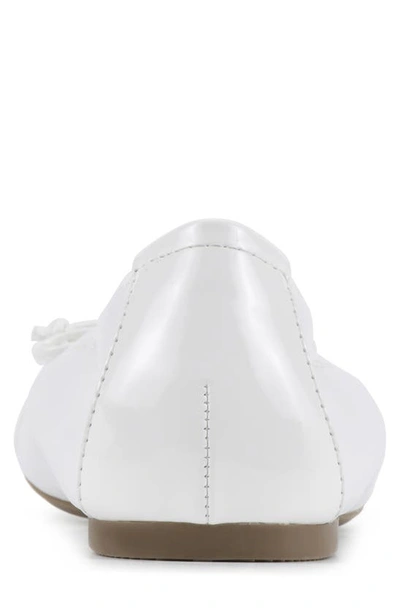 White Mountain Sunnyside Ii Ballet Flat In White/ White/ Patent