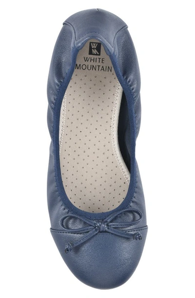 White Mountain Women's Sunnyside Ballet Flat Women's Shoes In Navy/ Smooth