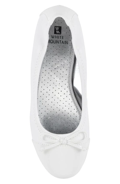White Mountain Sunnyside Ii Ballet Flat In White/ White/ Patent