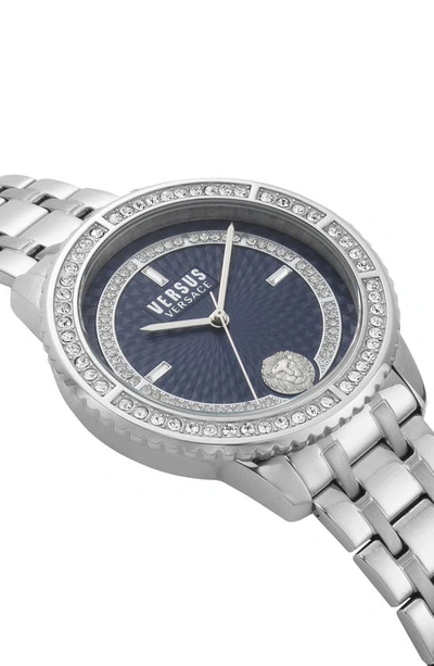 Shop Versus Montorgueil Bracelet Watch, 38mm In Silver/ Blue/ Silver