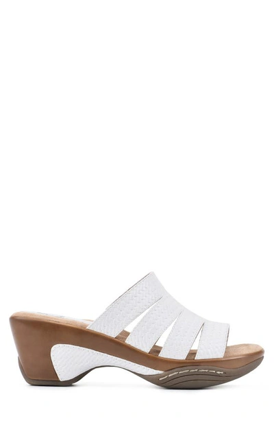 Shop White Mountain Valora Wedge Sandal In White/ Woven