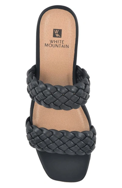 Shop White Mountain Salvadora Espadrille Wedge Sandal In Black/ Smooth