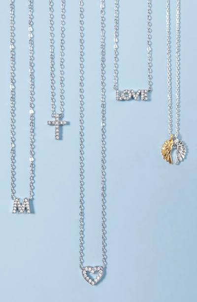 Shop Nadri Cross Necklace In Dnu_silver