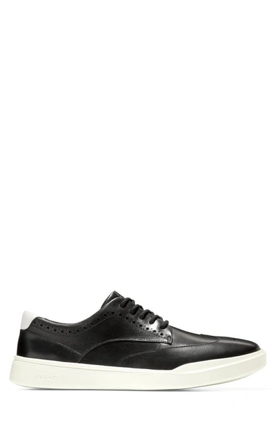 Shop Cole Haan Grand Crosscourt Wingtip Sneaker In Black/ Black