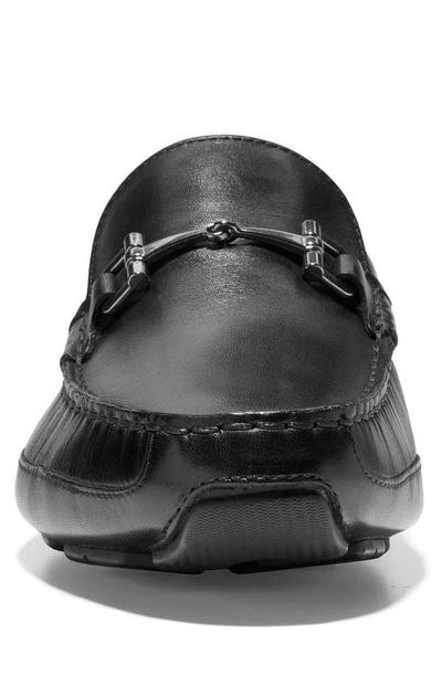 Shop Cole Haan Wyatt Leather Bit Driver Loafer In Black