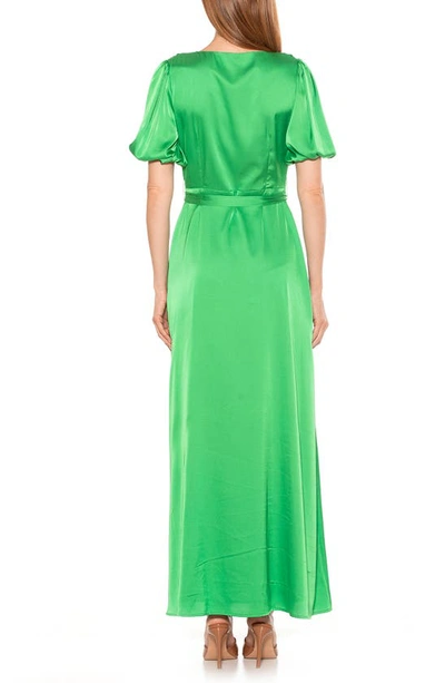 Shop Alexia Admor Mikayla Wrap Maxi Dress In Green