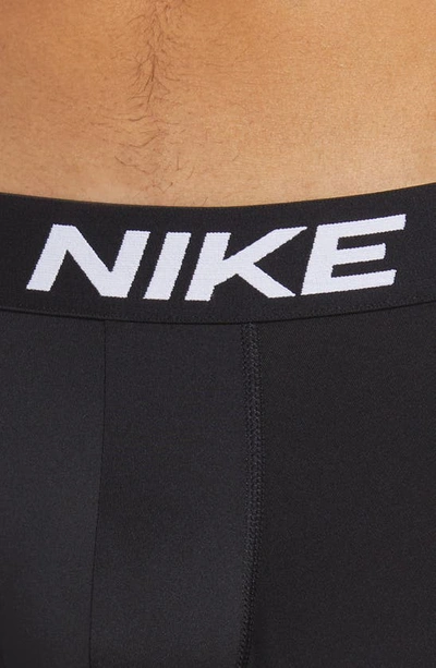 Shop Nike 3-pack Long Boxer Briefs In Black/black/black
