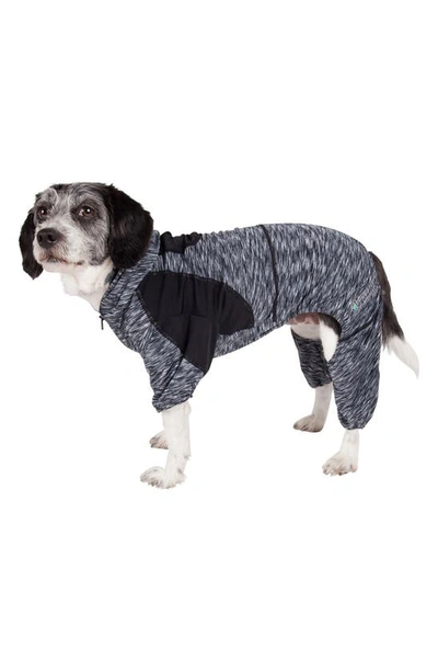 Shop Petkit The Pet Life Active 'downward Dog' Full Bodied Hoodie In Black