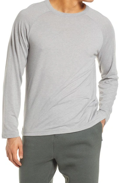 Shop Alo Yoga Triumph Raglan Long Sleeve T-shirt In Athletic Heather Grey