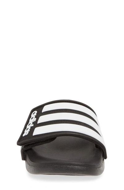 Shop Adidas Originals Adilette Comfort Slide Sandal In Core Black/ White/ Core Black