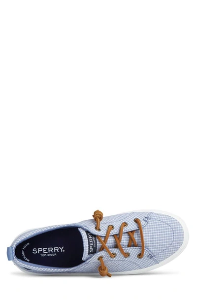 Shop Sperry Top-sider Crest Vibe Mini Check Print Sneaker In Blue/ White