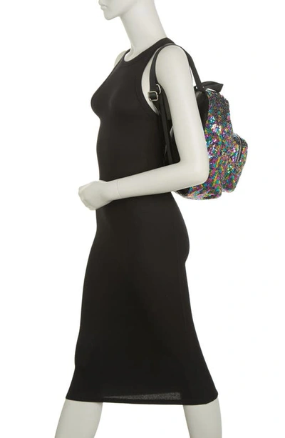Shop Madden Girl Sequin Zip Backpack In Rainbow