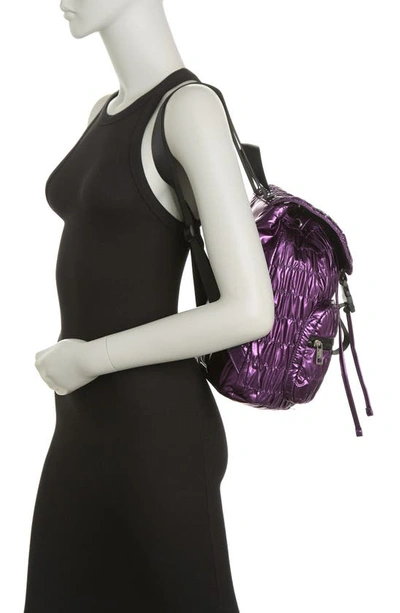 Shop Madden Girl Ruched Nylon Backpack In Purple