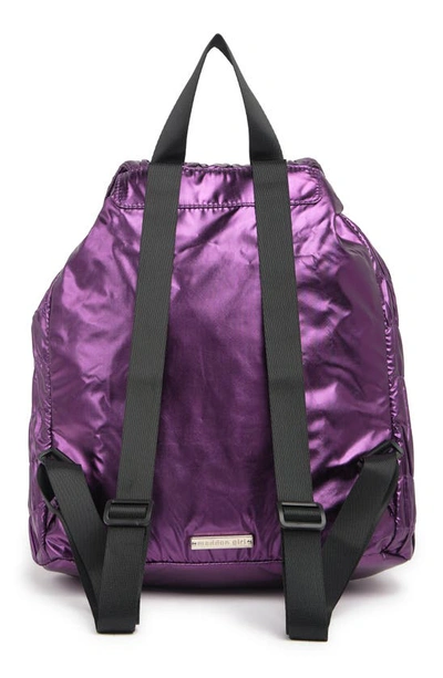Shop Madden Girl Ruched Nylon Backpack In Purple