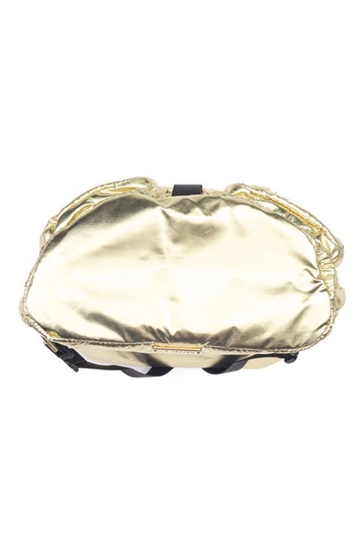 Shop Madden Girl Ruched Nylon Backpack In Gold