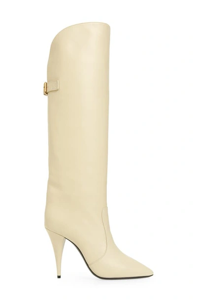 Saint Laurent Harper Tall Boot In Real Beige