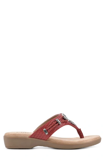 Shop Cliffs By White Mountain Bailee Sandal In Red/ Woven
