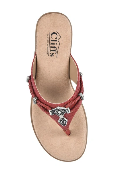 Shop Cliffs By White Mountain Bailee Sandal In Red/ Woven