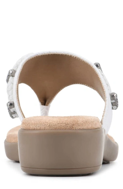 Cliffs By White Mountain Bailee Sandal In White Woven