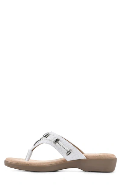 Cliffs By White Mountain Bailee Sandal In White Woven