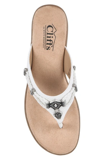 Cliffs By White Mountain Bailee Sandal In White Woven
