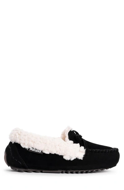 Muk Luks Jaylah Faux Shearling Lined Slipper In Black