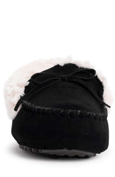 Muk Luks Jaylah Faux Shearling Lined Slipper In Black